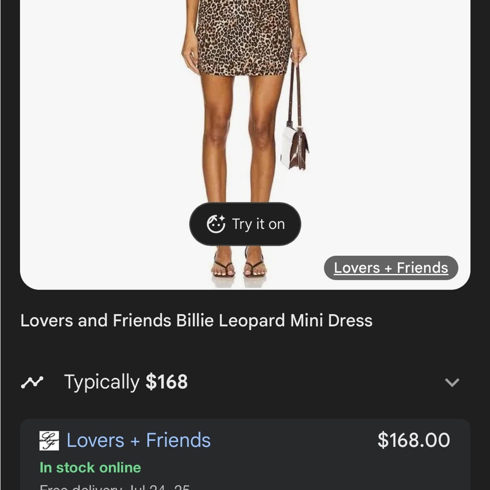 Lovers + Friends Animal Print Mini Dress